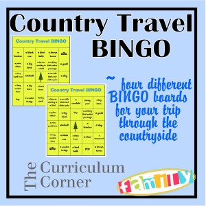 Country Travel BINGO Boards from The Curriculum Corner Family