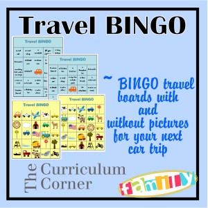 Travel BINGO Boards from The Curriculum Corner Family