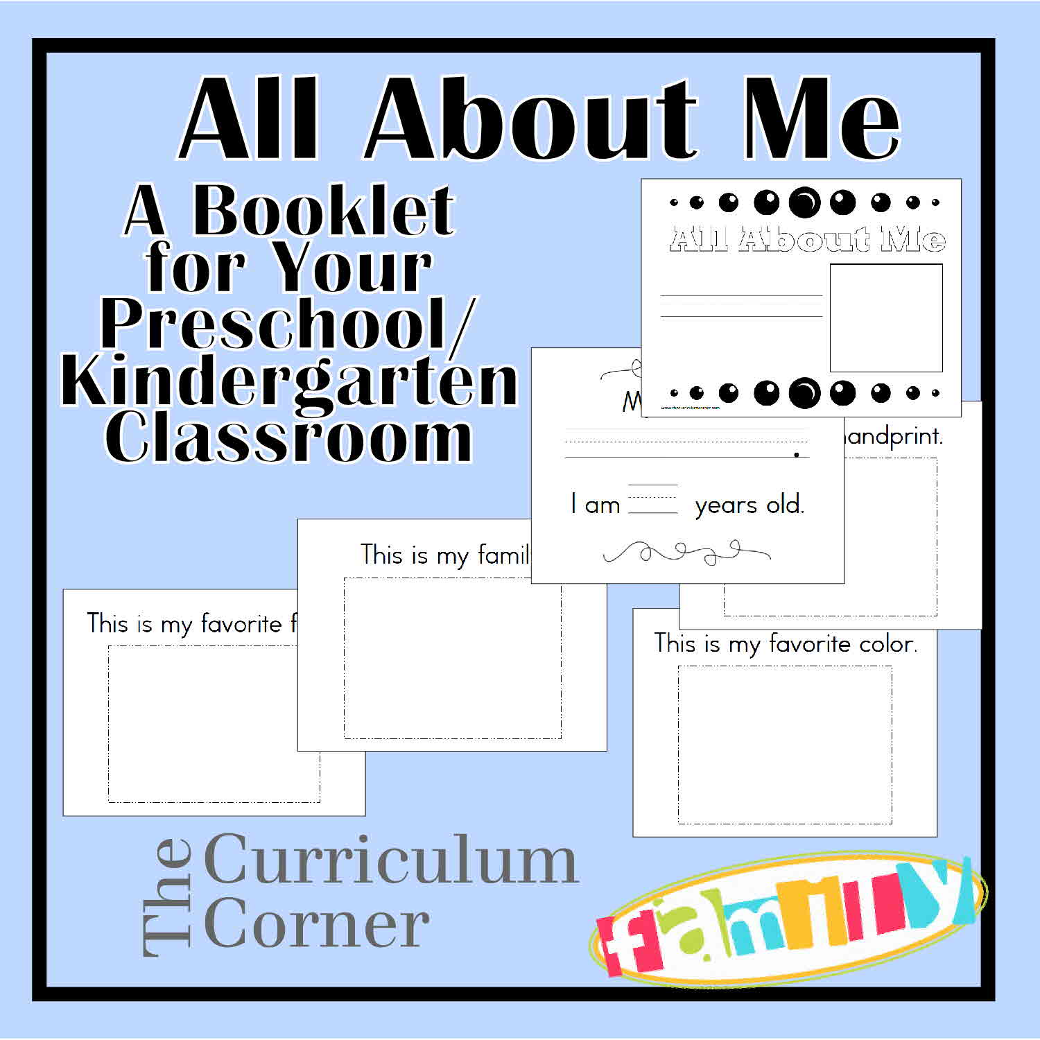 All About Me Booklet from The Curriculum Corner