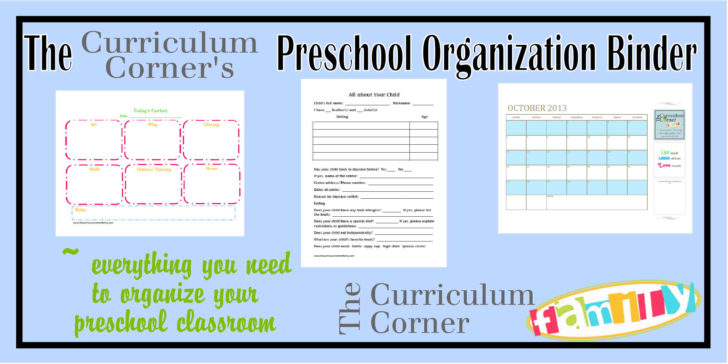 Preschool Organization Binder - The Kinder Corner